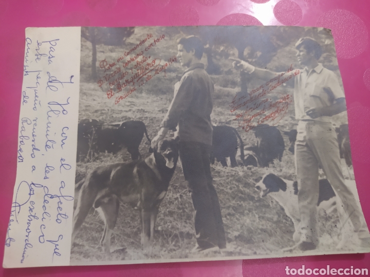 Tauromaquia: FOTOGRAFIA DE 1964. EL CORDOBES Y EL BARQUILLERO. DEDICATORIAS Y AUTOGRAFOS.