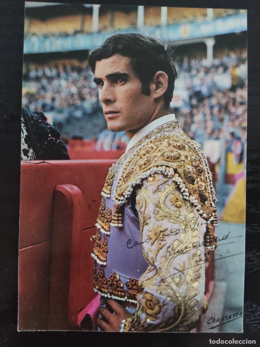 Tauromaquia: EL TORERO FRANCISCO RUIZ MIGUEL, FIRMA. FERIA FIESTAS SAN MATEO LOGRO&Ntilde;O 1982. ELECTRICIDAD GUERRA