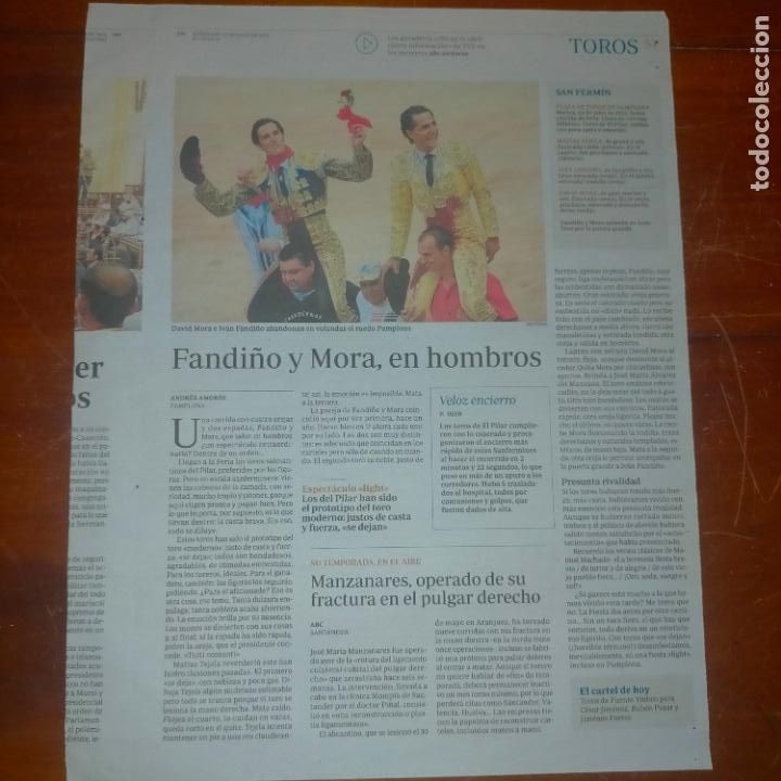 Tauromaquia: REF : ANTIGUA HOJA DE PRENSA TOROS TAUROMAQUIA TOREROS - DAVID MORA , IVAN FANDI&Ntilde;O