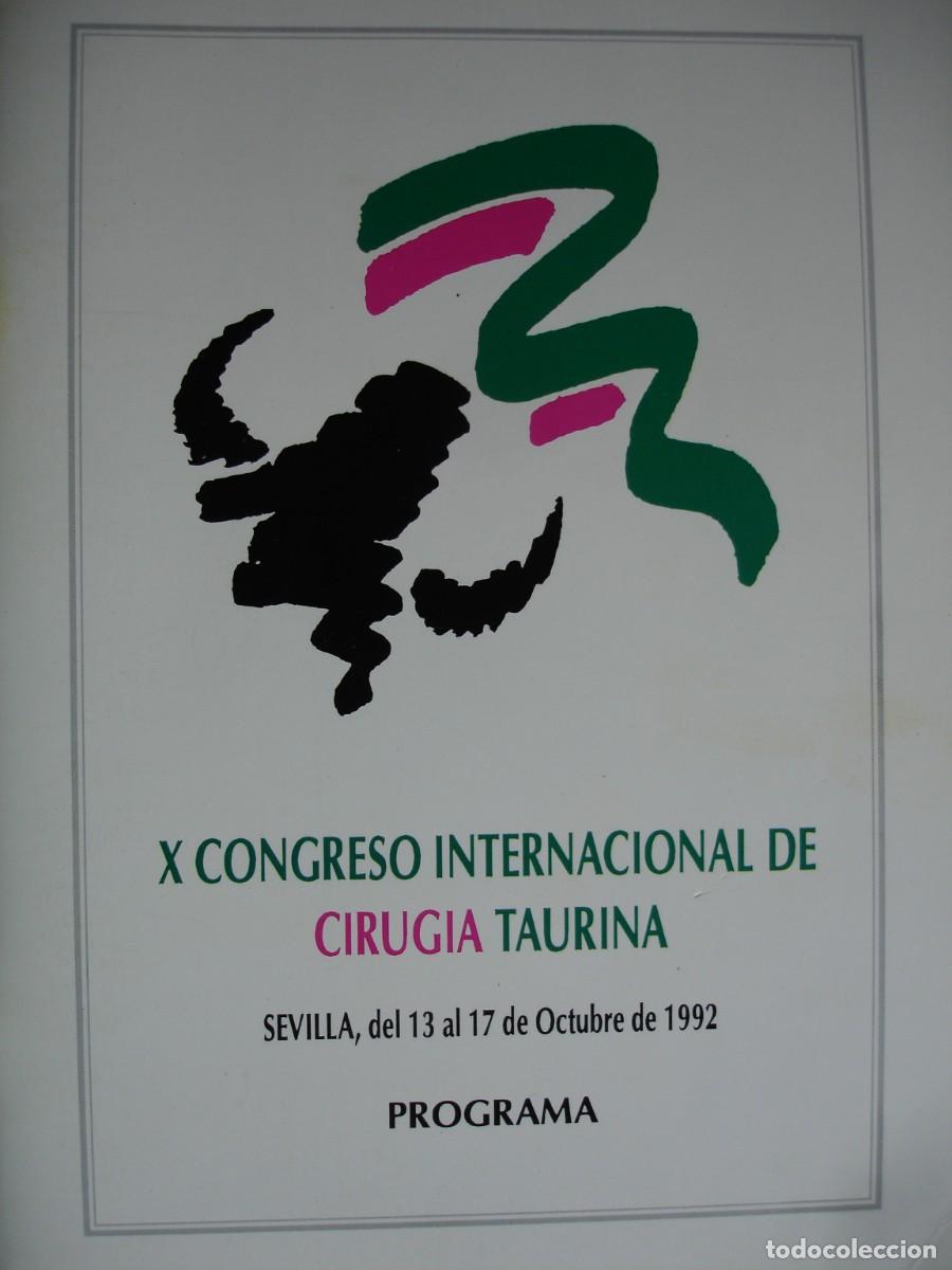 Stierkampf: PROGRAMA X CONGRESO INTERNACIONAL CIRUGIA TAURINA SEVILLA 1992.Tauromaquia