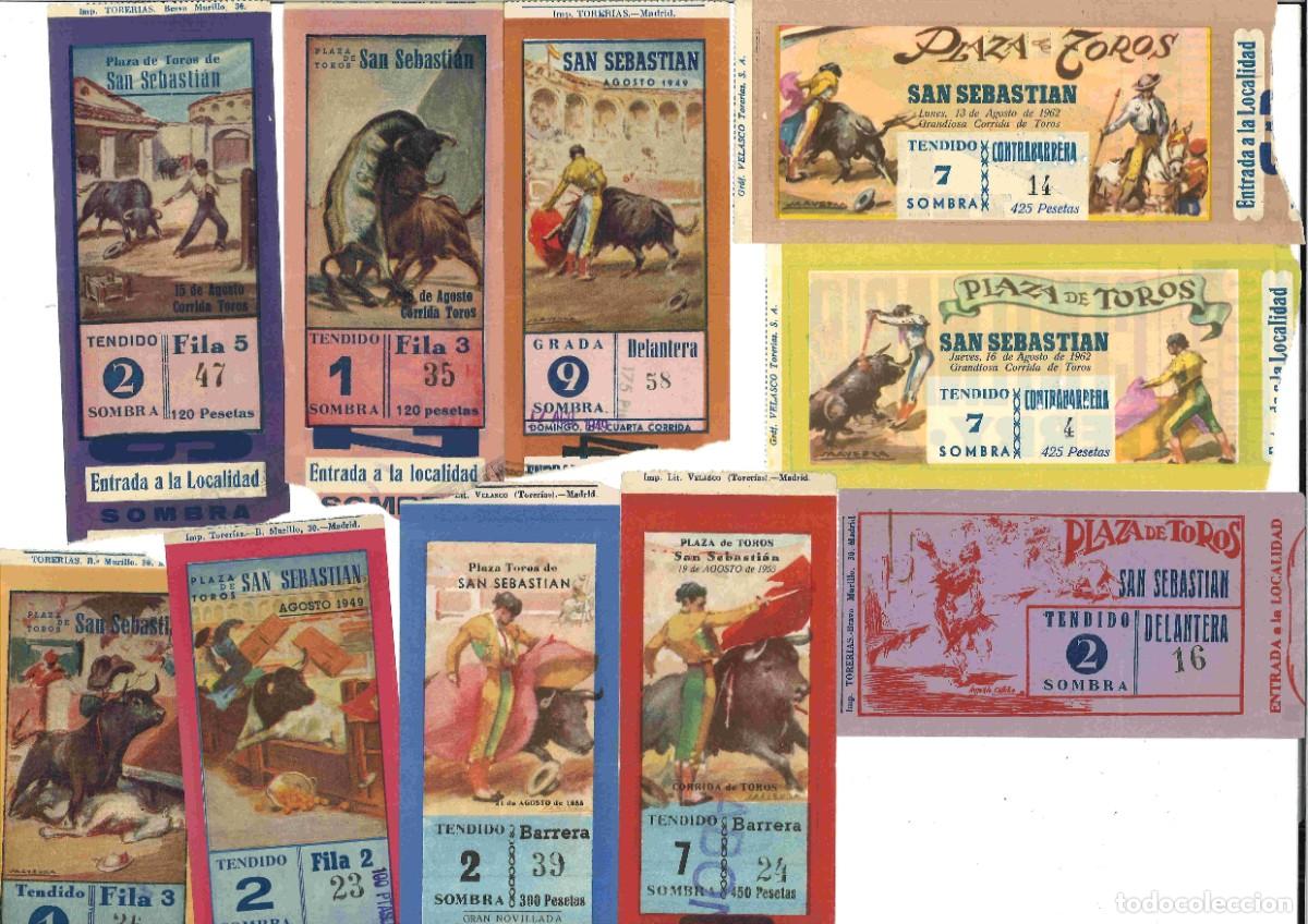 Tauromaquia: Lote 10 entradas Plaza de Toros de San Sebasti&aacute;n
