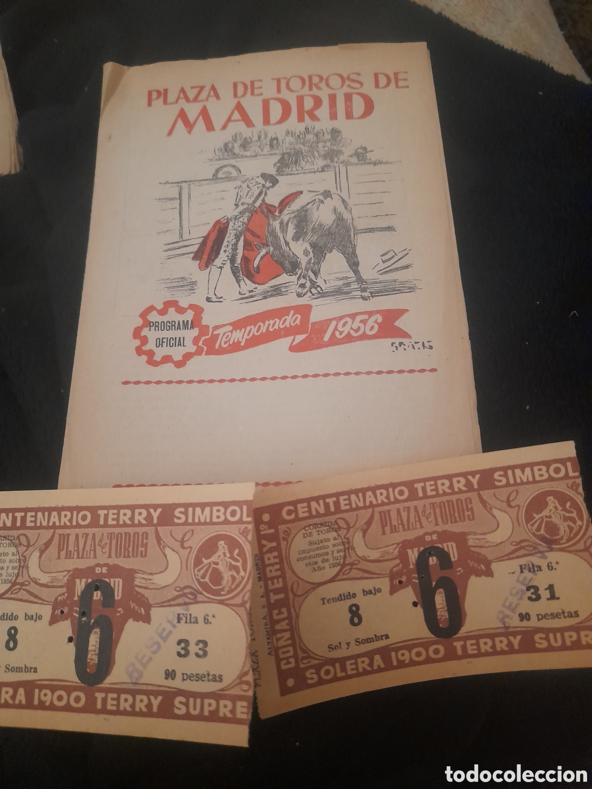 Tauromaquia: Programa, Plaza de toros de Madrid de 16 de Mayo de 1956, con dos entradas