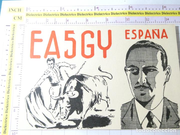 Tauromachie: POSTAL DE TOROS TAUROMAQUIA. MAT&Iacute;AS PRATS SR. TARJETA URE RADIOFICIONADOS 379