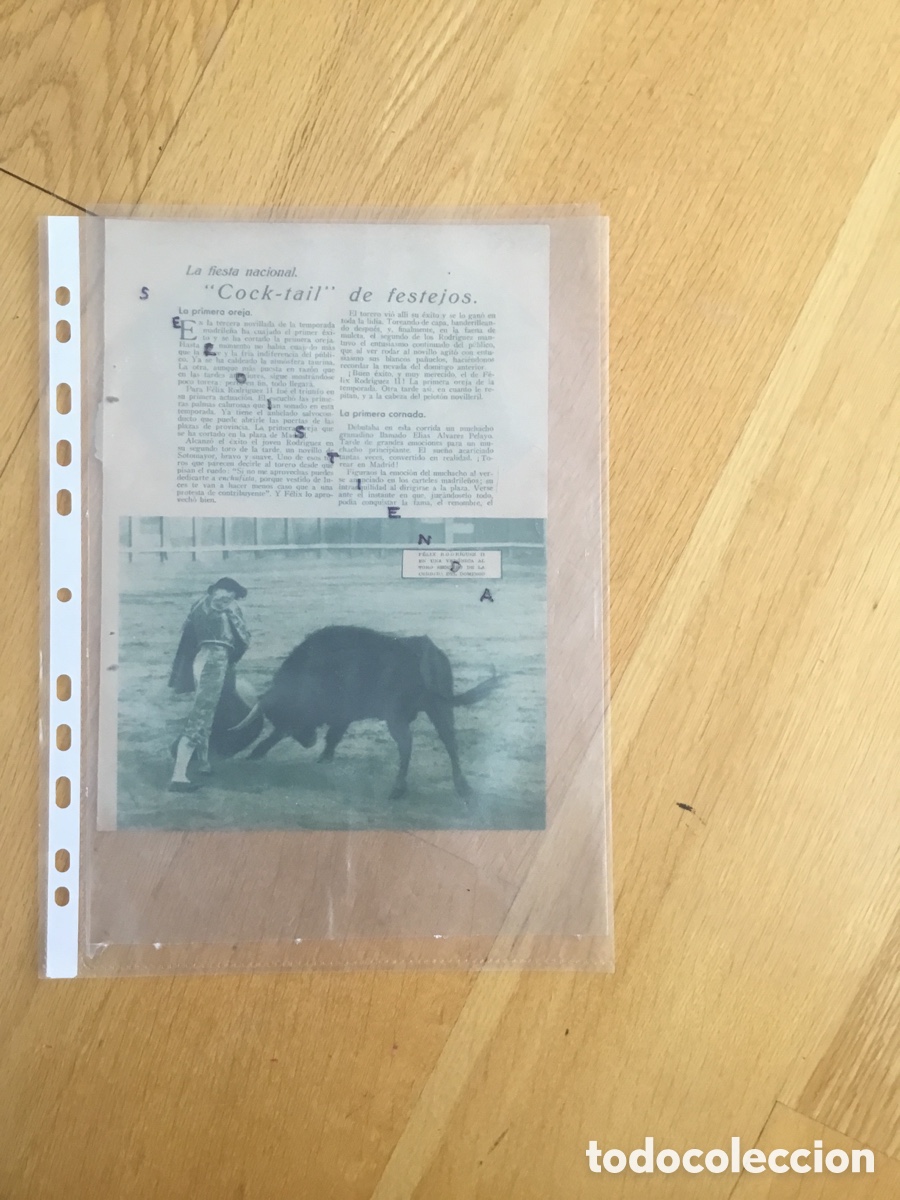 Tauromaquia: - Tauromaquia - Toros y toreros - Felix Rodr&iacute;guez II, cogida de Alvarez Pelayo. 1932