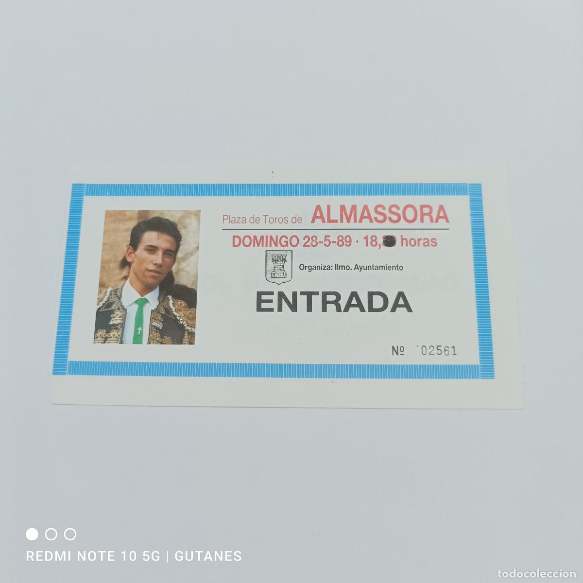 Tauromaquia: ENTRADA PLAZA TOROS ALMAZORA 1989 - Foto 1
