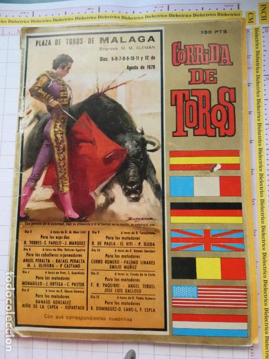 Tauromachia: LIBRO REVISTA DE TAUROMAQUIA. PLAZA TOROS M&Aacute;LAGA 1979. CORRIDA. LAMINOGRAF 1967. 64P. 110GR