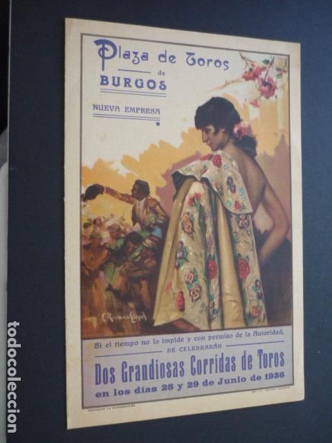 Tauromaquia: BURGOS 1936 PROGRAMA CORRIDAS DE TOROS - Foto 1