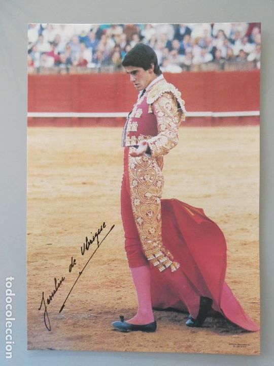 Tauromachie: TARJET&Oacute;N TARJETA DE TOROS TAUROMAQUIA. FOTO TORERO JESUL&Iacute;N DE UBRIQUE. 21CM 721