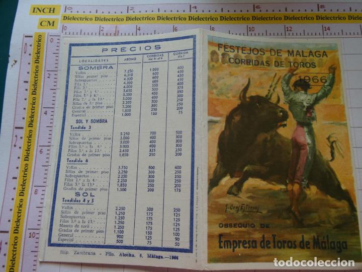 Tauromachia: PROGRAMA DE MANO TAUROMAQUIA FERIA TAURINA TOROS M&Aacute;LAGA A&Ntilde;O 1966 CORDOB&Eacute;S VITI OSTOS BIENVENIDA 6