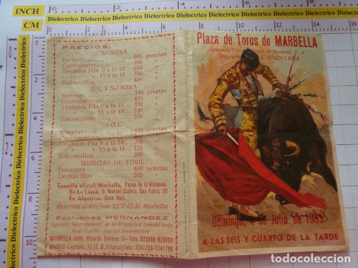 Tauromachie: PROGRAMA DE MANO TAUROMAQUIA FERIA TAURINA TOROS MARBELLA A&Ntilde;O 1965 TINO CORDOB&Eacute;S CORBACHO 11