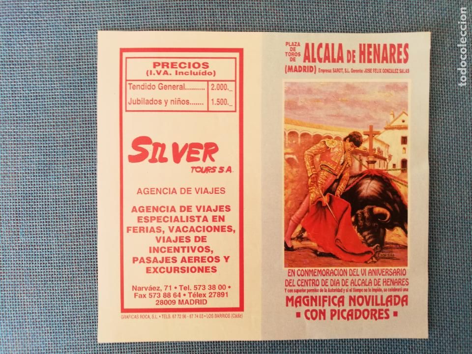 Tauromaquia: PROGRAMA DE TOROS. ALCALA DE HERNARES. 1994. EL MADRILE&Ntilde;O. JESUS ROMERO. NI&Ntilde;O BELEN.