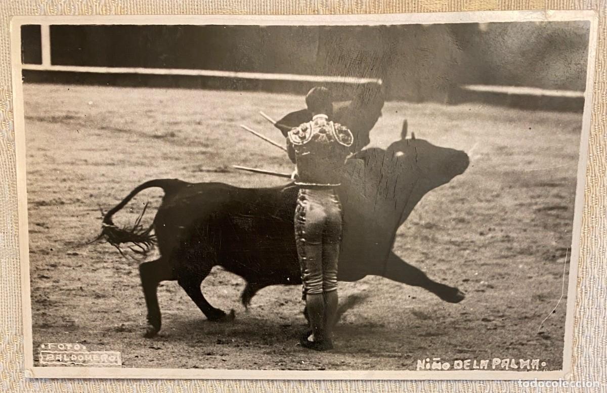 Tauromachie: NI&Ntilde;O DE LA PALMA, FOTO BALDOMERO, MIDE 14 X 8,7 CMS. TAMA&Ntilde;O POSTAL, VER LAS DOS FOTOS PUESTAS.