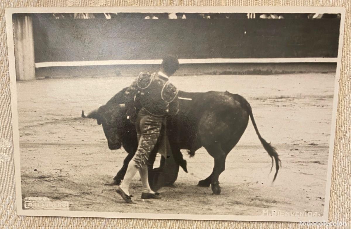 Tauromaquia: MANUEL BIENVENIDA, FOTO BALDOMERO, MIDE 14 X 8,7 CMS. TAMA&Ntilde;O POSTAL, VER LAS DOS FOTOS PUESTAS.