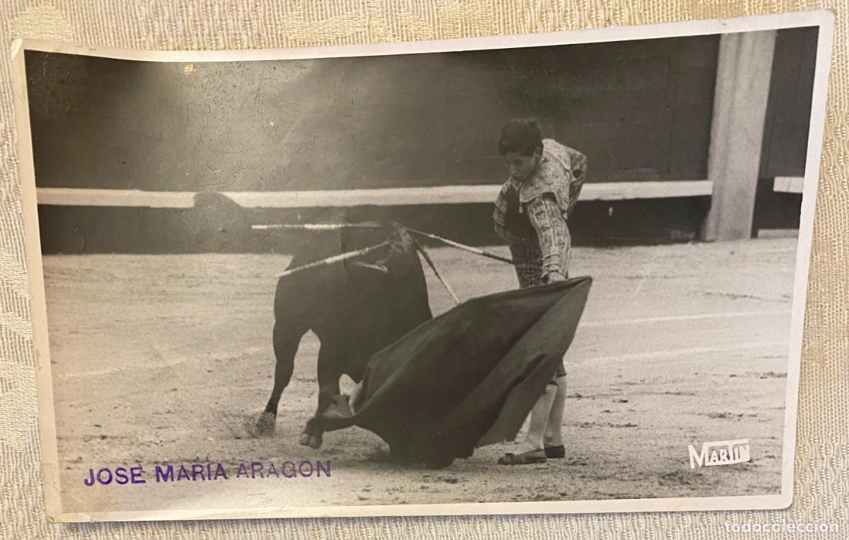 Tauromachie: JOSE MARIA ARAGON, FOTO MARIN, MIDE 14 X 8,7 CMS. TAMA&Ntilde;O POSTAL, VER LAS DOS FOTOS PUESTAS.