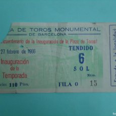 Tauromaquia: ENTRADA PLAZA DE TOROS DE BARCELONA. AÑO 1966. CINCUENTENARIO DE LA INAUGURACION. PP -8