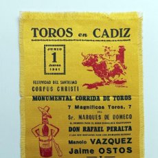 Tauromaquia: CARTEL TOROS EN CADIZ 1961