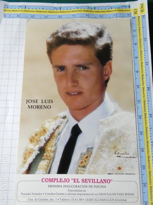 Bullfighting: FOTO TARJET&Oacute;N TARJETA DE TOROS TAUROMAQUIA. FOTO TORERO JOSE LUIS MORENO. 40