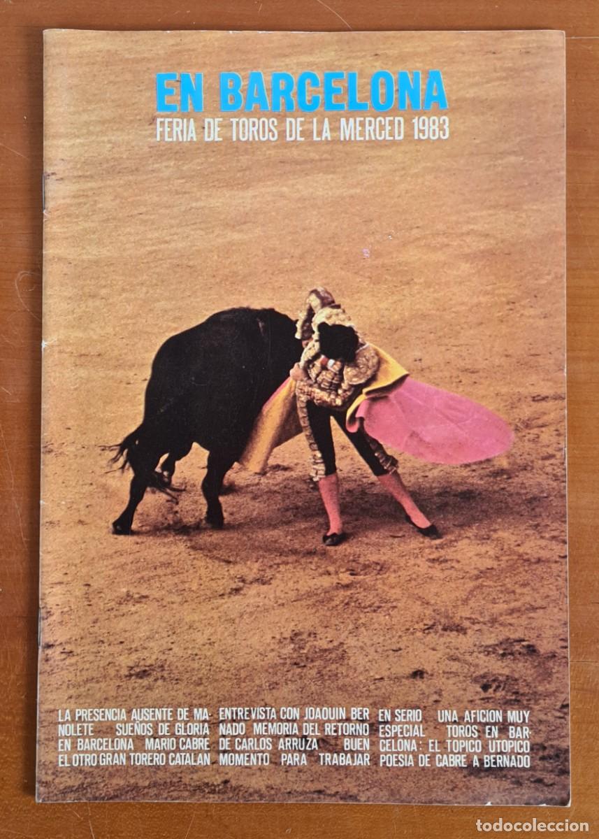 Tauromaquia: Revista Programa En Barcelona Feria de Toros de la Merced 1983 - Manolete Tauromaquia Mariscal
