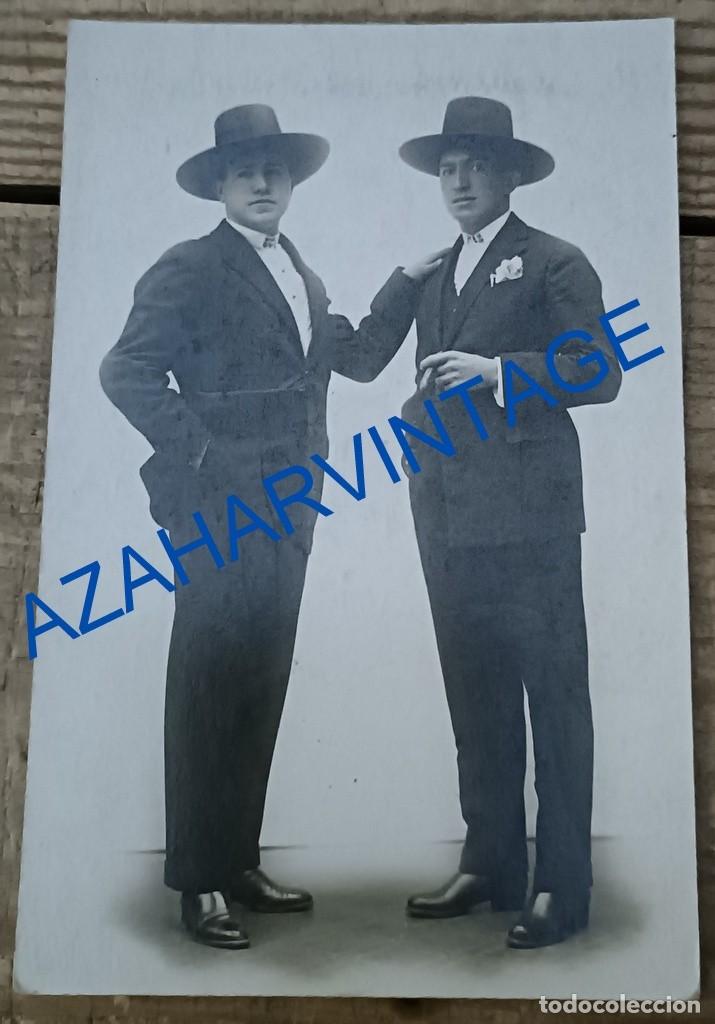Tauromaquia: POSTAL FOTOGRAFICA DE LOS TOREROS MEXICANOS LUIS Y MIGUEL FREY, 9X14 CMS