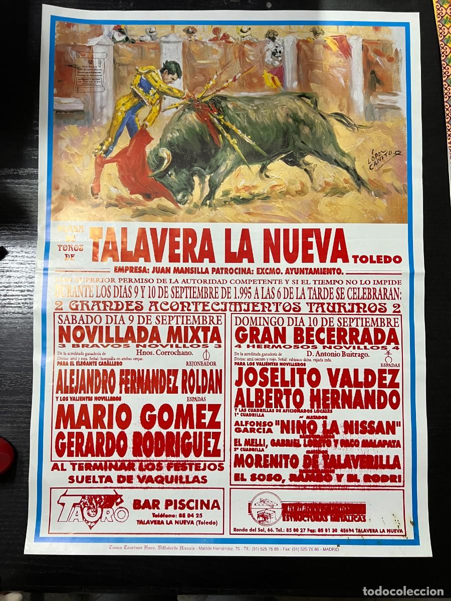 Tauromaquia: CARTEL. PLAZA TOROS TALAVERA LA NUEVA. TOLEDO. 1995. JOSELITO VAZQUEZ, ALBERTO HERNANDO