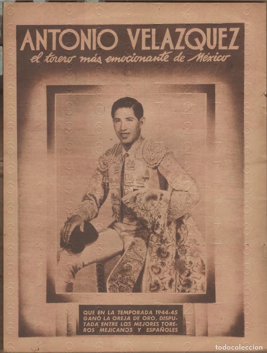 Tauromaquia: ANTONIO VELAZQUEZ TORERO 36X25 ILUSTRACION A&Ntilde;OS 40 PUBLICACION DESCONOCIDA CP1