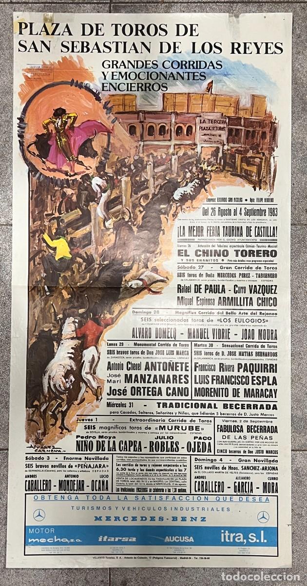 Bullfighting: CARTEL. PLAZA TOROS SAN SEBASTIAN DE LOS REYES. 1983. GANADER&Iacute;A LOS EULOGIOS. PAQUIRRI. ANTO&Ntilde;ETE