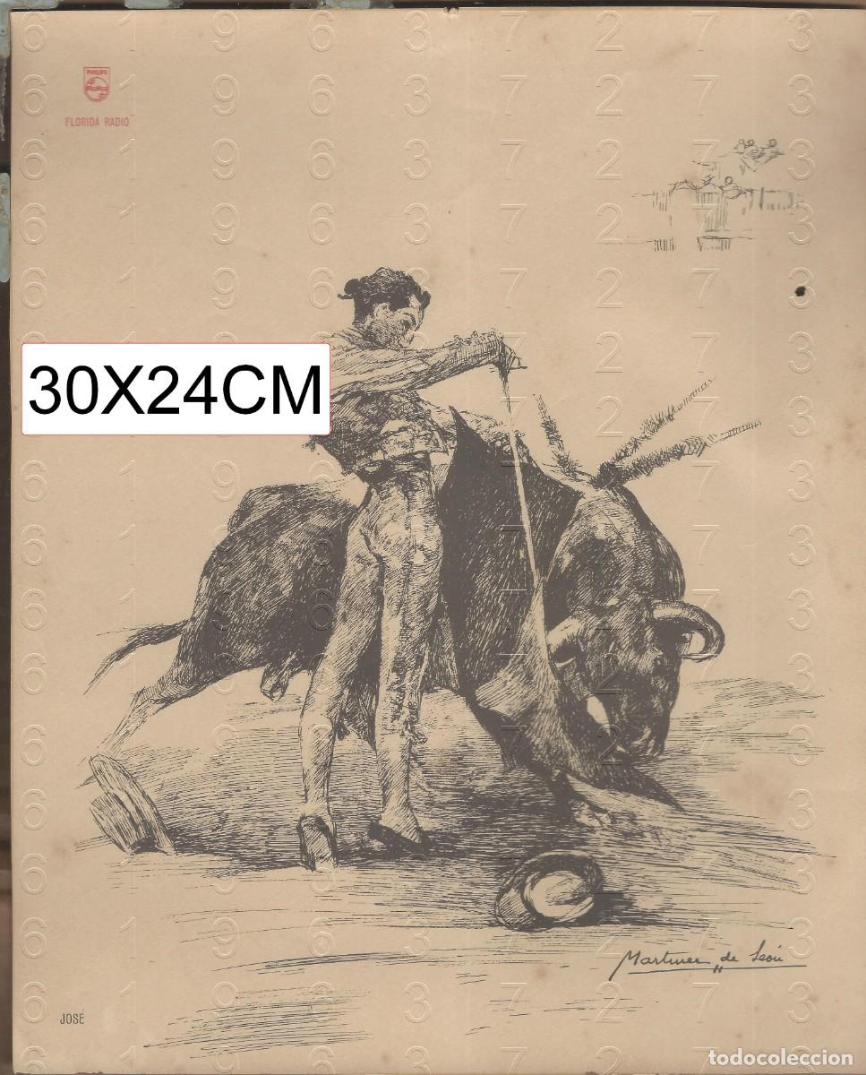 Tauromaquia: JOSELITO TORERO ANDRES MARTINEZ DE LEON LAMINA ANTIGUA PHILIPS FLORIDA RADIO L88