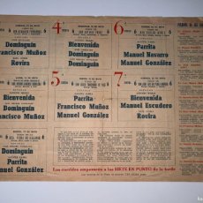 Tauromaquia: PROGRAMA DE TOROS. MADRID. 1949. SAN ISIDRO.LUIS DOMINGUIN. PARRITA,RAUL ROVIRA, MANUEL GONZALEZ