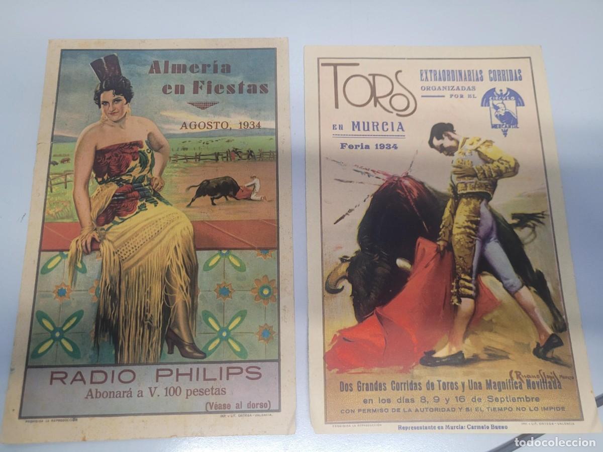 Tauromaquia: PORTADA PROGRAMA 1934 TOROS ALMERIA Y MURCIA - Foto 1