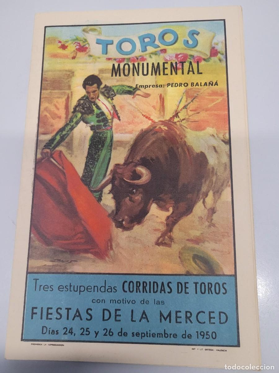 Tauromaquia: PROGRAMA TOROS FIESTAS MERCED BARCELONA 1950 - Foto 1