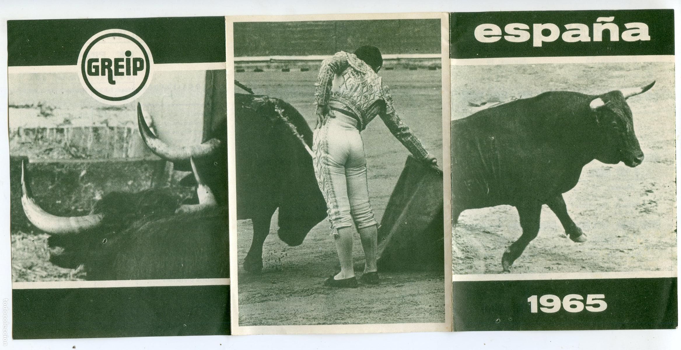 Tauromaquia: Tr&iacute;ptico de 1965 con el programa taurino de la Feria de Bilbao y precios - Foto 1