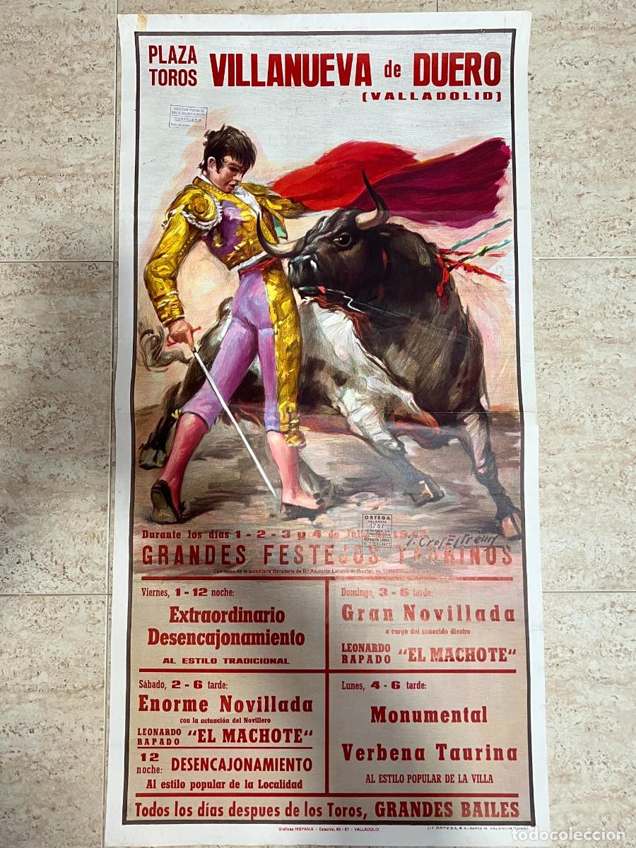 Tauromachie: CARTEL. PLAZA TOROS VILLANUEVA DE DUERO. VALLADOLID. 1983. LEONARDO RAPADO.