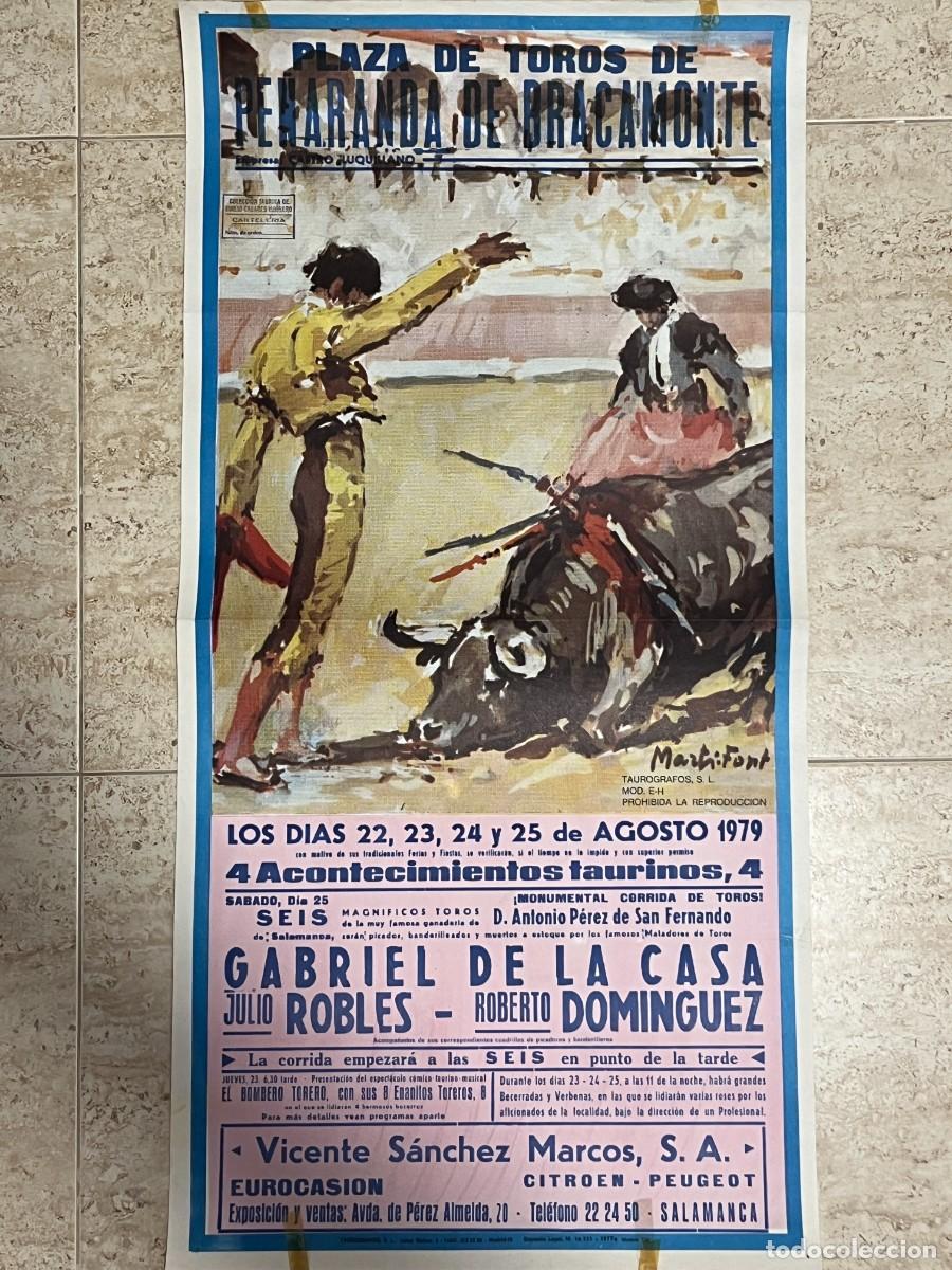 Tauromachie: CARTEL. PLAZA TOROS PE&Ntilde;ARANDA DE BRACAMONTE. 1979. GANADER&Iacute;A ANTONIO PEREZ. GABRIEL DE LA CASA
