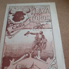 Tauromaquia: CARTEL DE TOROS. PLAZA DE TOROS DE CÁDIZ. 14 JUNIO 1914. RODARTE, DÍAZ DOMÍNGUEZ Y MATEO.