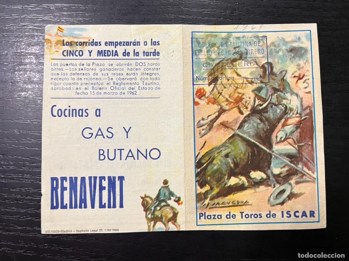 Tauromaquia: PROGRAMA DE TOROS. ISCAR. VALLADOLID. 1967. GANADER&Iacute;A ANGEL RODRIGUEZ. JOSELITO CALDERON. PE&Ntilde;AFLOR