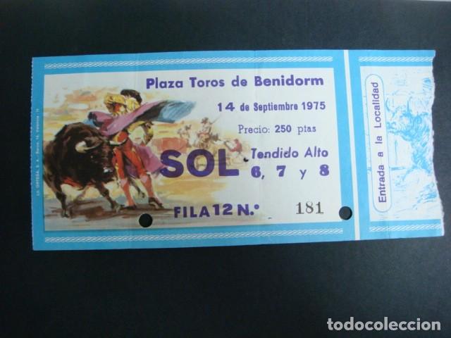 Tauromaquia: ENTRADA DE TOROS PLAZA DE TOROS DE BENIDORM-14-SEPTIEMBRE-1975-CAJ-N&ordm;-29