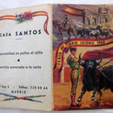 Tauromaquia: FOLLETO PUBLICIDAD : PLAZA DE TOROS DE MADRID, FERIA DE SAN ISIDRO 1965