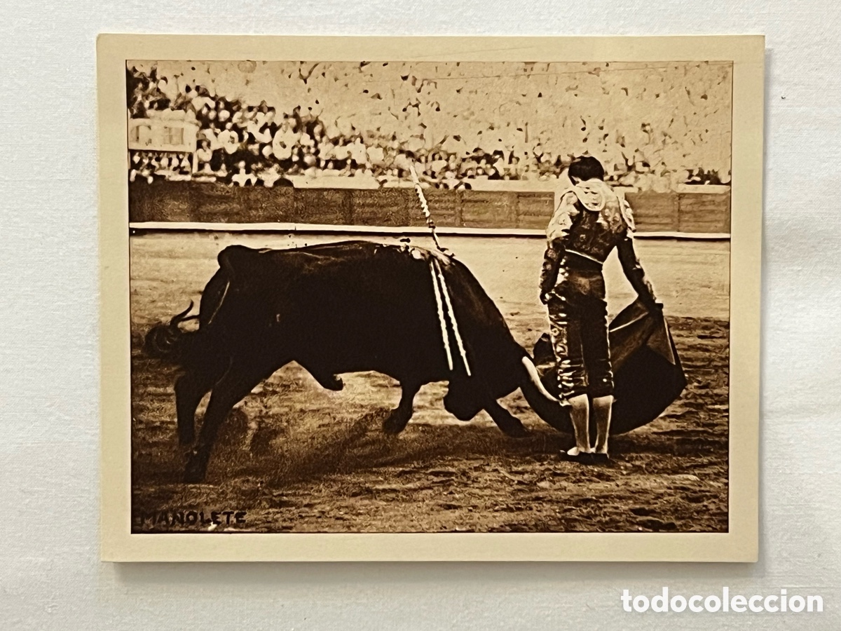Tauromaquia: MANOLETE.. Tauromaquia.. Foto Cromo del Maestro del Toreo&hellip; (h.1940?)