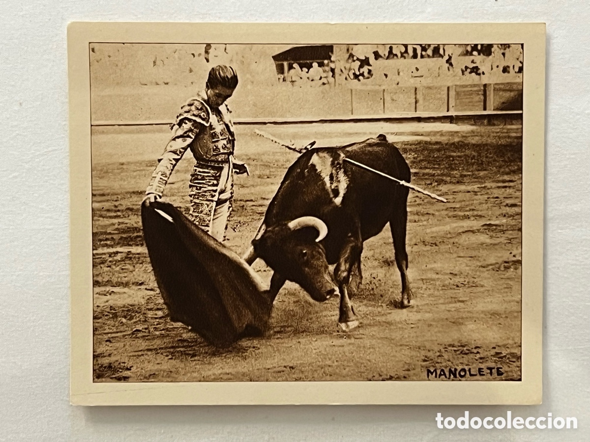 Tauromaquia: MANOLETE.. Tauromaquia.. Foto Cromo del Maestro del Toreo&hellip; (h.1940?)