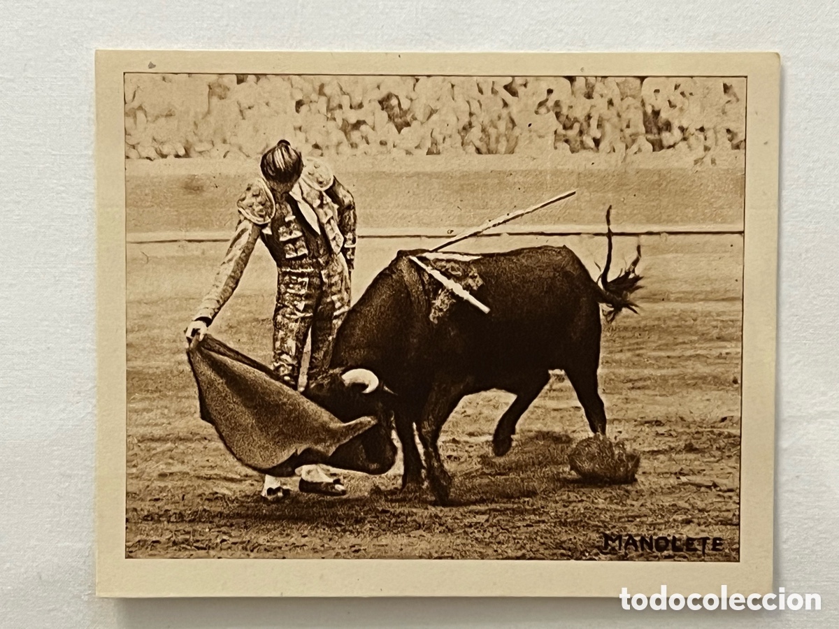 Tauromaquia: MANOLETE.. Tauromaquia.. Foto Cromo del Maestro del Toreo&hellip; (h.1940?)
