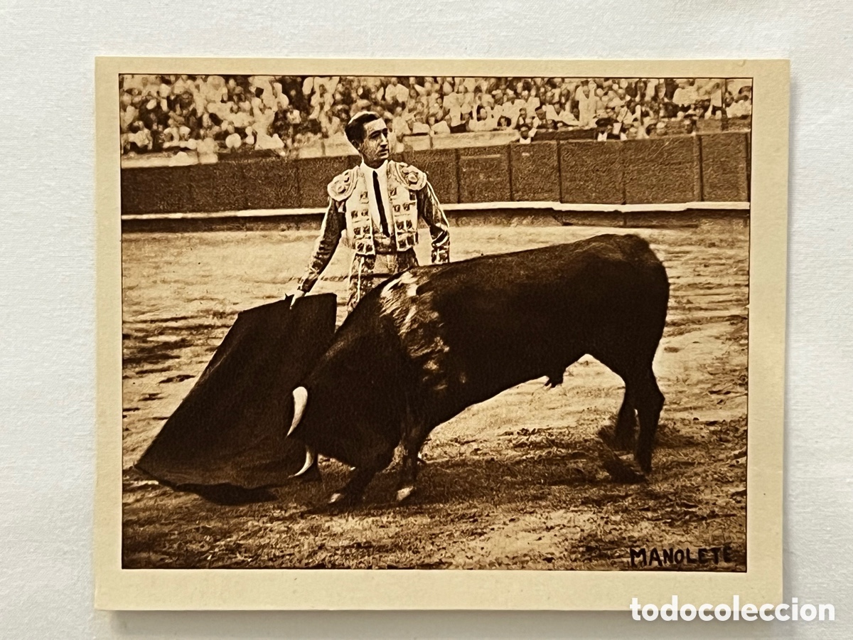 Tauromaquia: MANOLETE.. Tauromaquia.. Foto Cromo del Maestro del Toreo&hellip; (h.1940?)