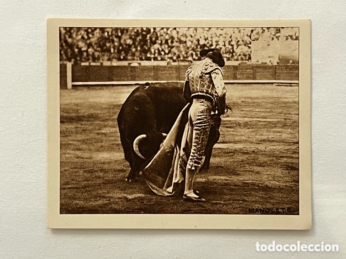 Tauromaquia: MANOLETE.. Tauromaquia.. Foto Cromo del Maestro del Toreo&hellip; (h.1940?)