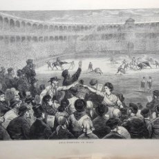 Tauromaquia: BULL-FIGHTING IN SPAIN (CORRIDA DE TOROS EN ESPAÑA) THE GRAPHIC. 1875