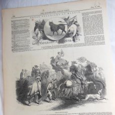 Tauromaquia: HOJA REVISTA : ROYAL BULL-FIGHT AT MADRID. CORRIDA DE TOROS. 1846