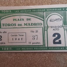 Tauromaquia: ENTRADA DE TOROS. PLAZA DE TOROS DE MADRID. CORRIDA TOROS. 1941.