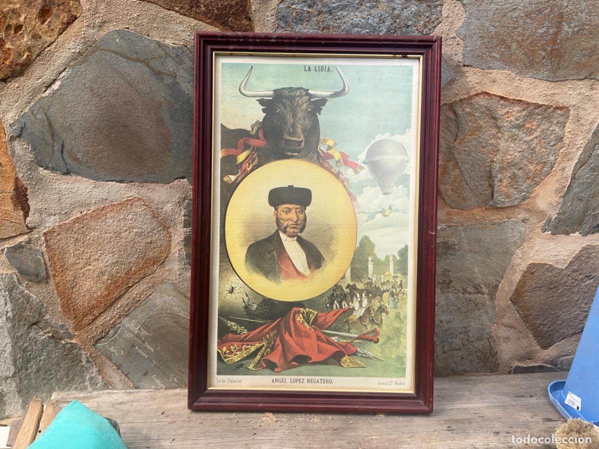 Tauromaquia: Litograf&iacute;a de J. PALACIOS, Angel L&oacute;pez Regatero El marco estropeadillo 55 d 35 aprox
