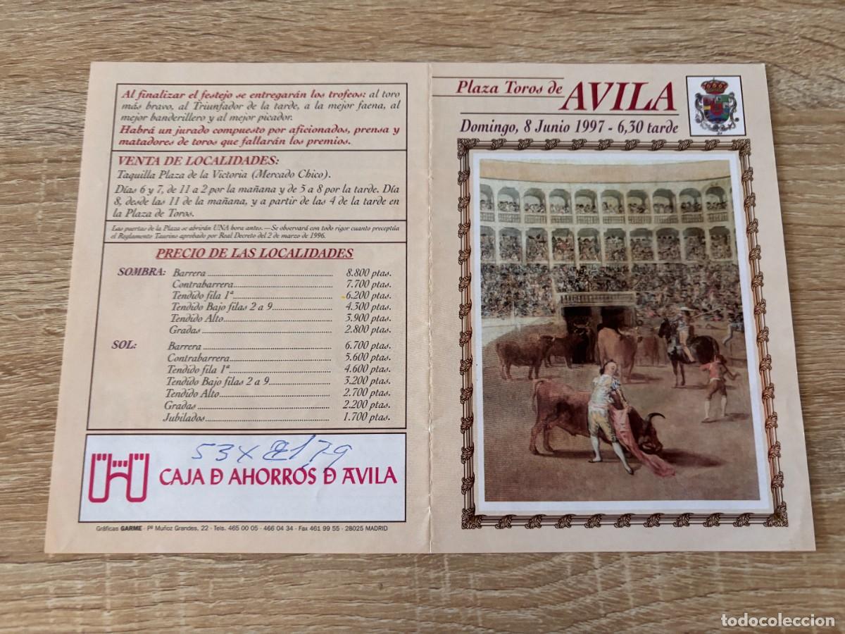 Tauromaquia: PROGRAMA TOROS. &Aacute;VILA. 1997. GANADER&Iacute;A LOS BAYONES. CESAR RINCON. PEPIN LIRIA. LUIS MIGUEL ENCABO