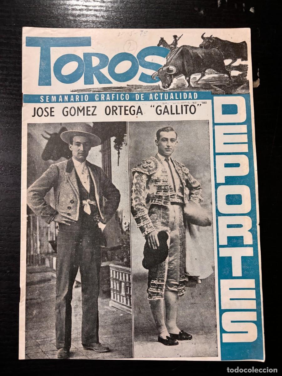 Tauromaquia: TOROS Y DEPORTES. TOMO XXXIV. N&ordm; 1558.CARACAS 1978.JOSE GOMEZ ORTEGA GALLITO. LEER