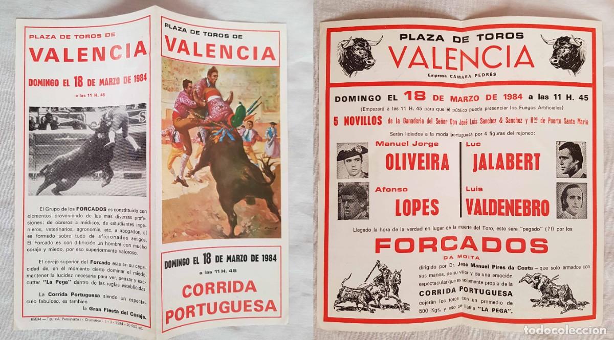Tauromachia: PLAZA DE TOROS DE VALENCIA 1984, CORRIDA PORTUGUESA