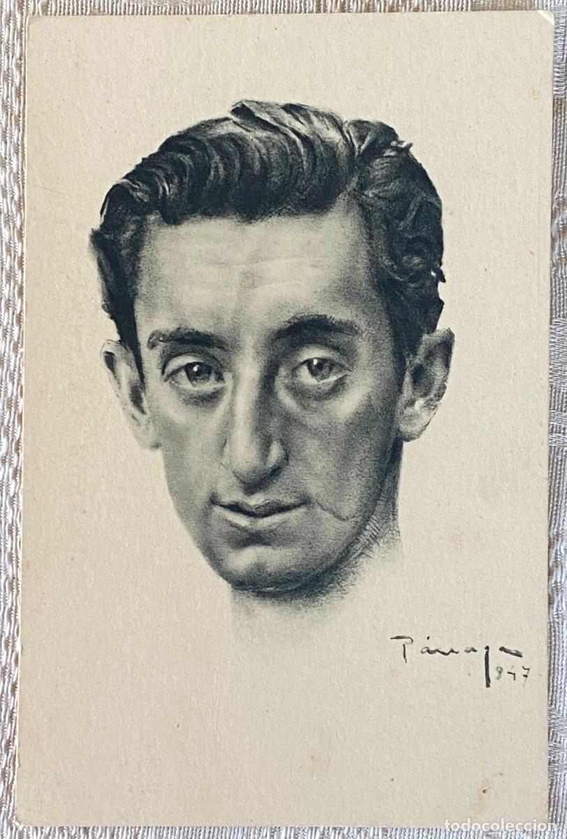 Tauromaquia: ANTIGUA POSTAL DE MANOLETE, RELIZADA POR CIRIACO PARRAGA EN 1947, HUECOGRABADO ARTE, ESCRITA